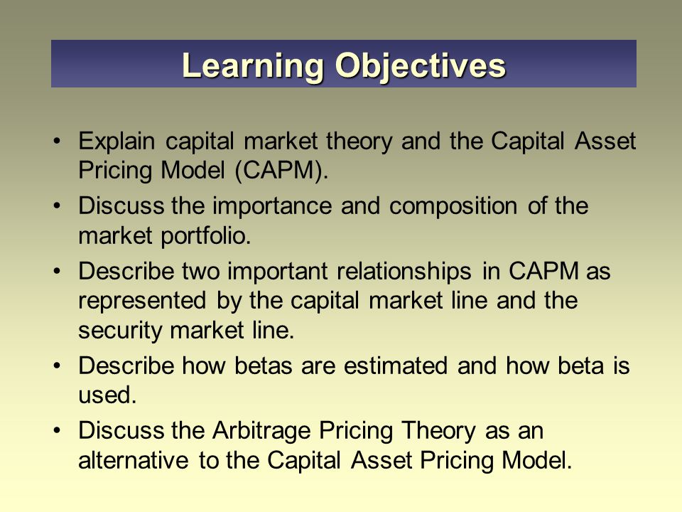 CAPM (Capital Asset Pricing Model)